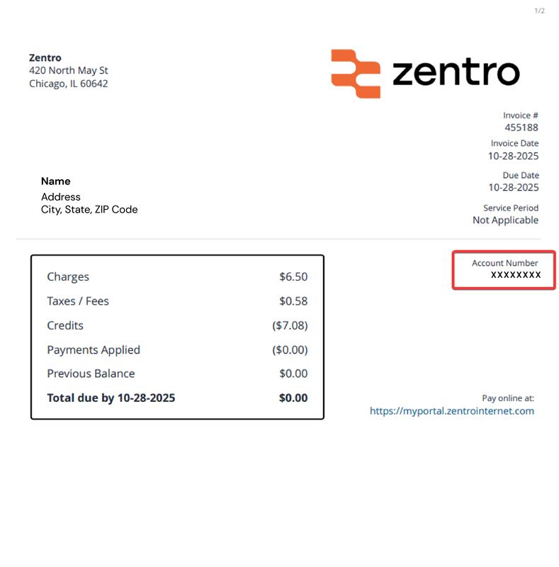 Bill Ents About Your Bill & FAQs - Zentro Internet